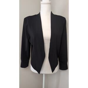MM LaFleur Open Front Blazer XL Black Workwear Minimalist Jacket